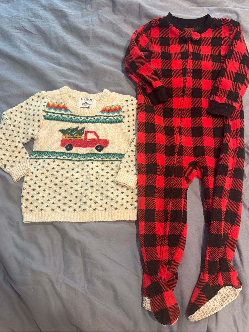 24 month Christmas outfit bundle carters old navy pjs sweater